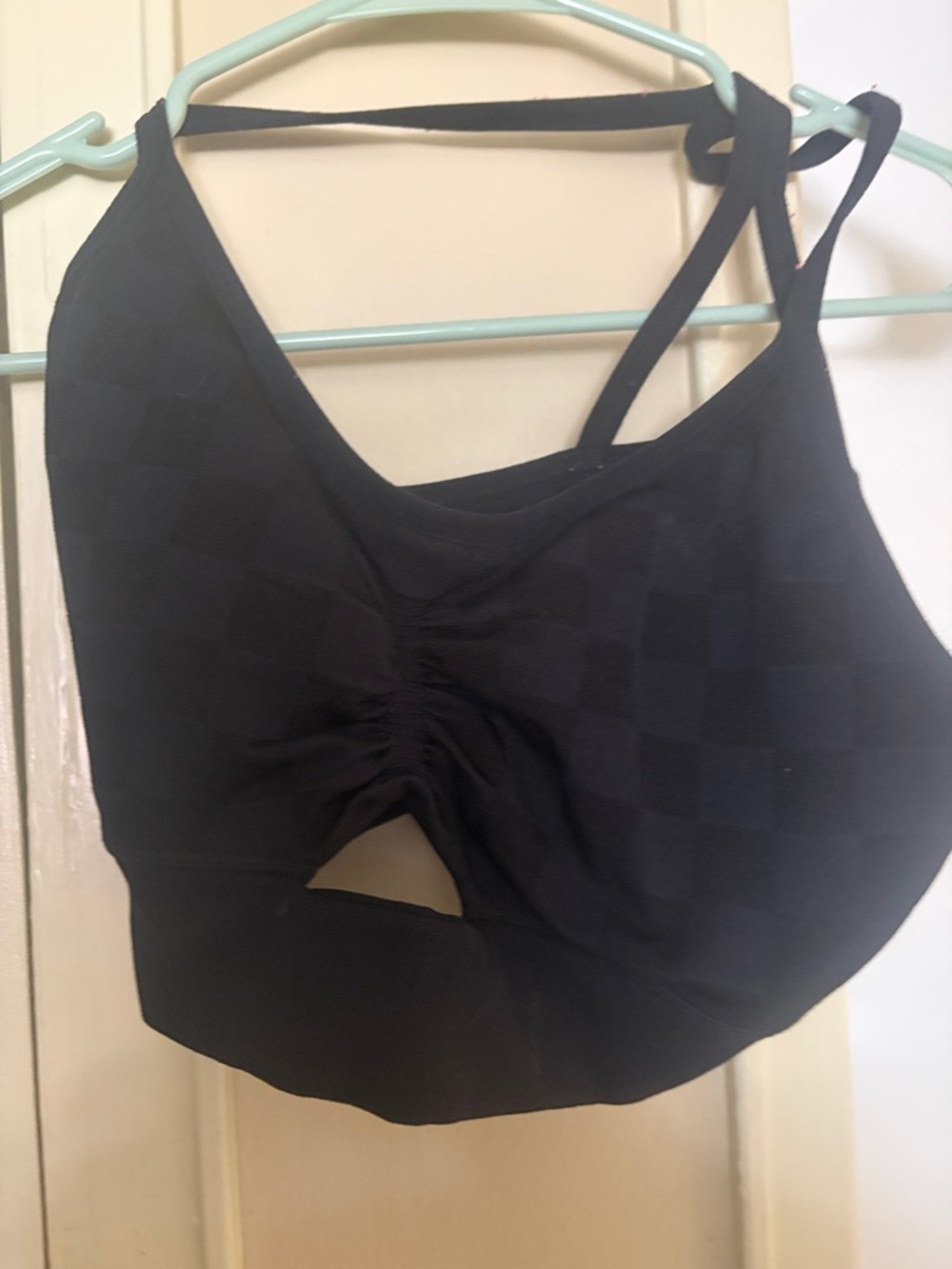 JoyLab Black Checkered Sports Bra